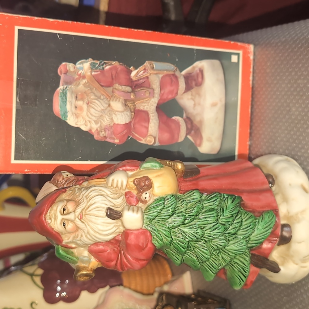 AVAILABLE - Vintage Christmas Heirloom Santa Figurine 8" Tall